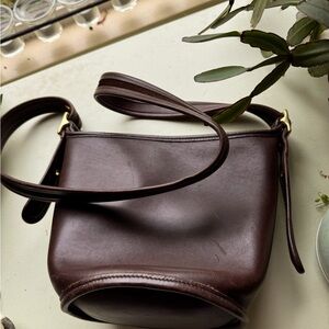 Coach 9019 brown small bucket bag